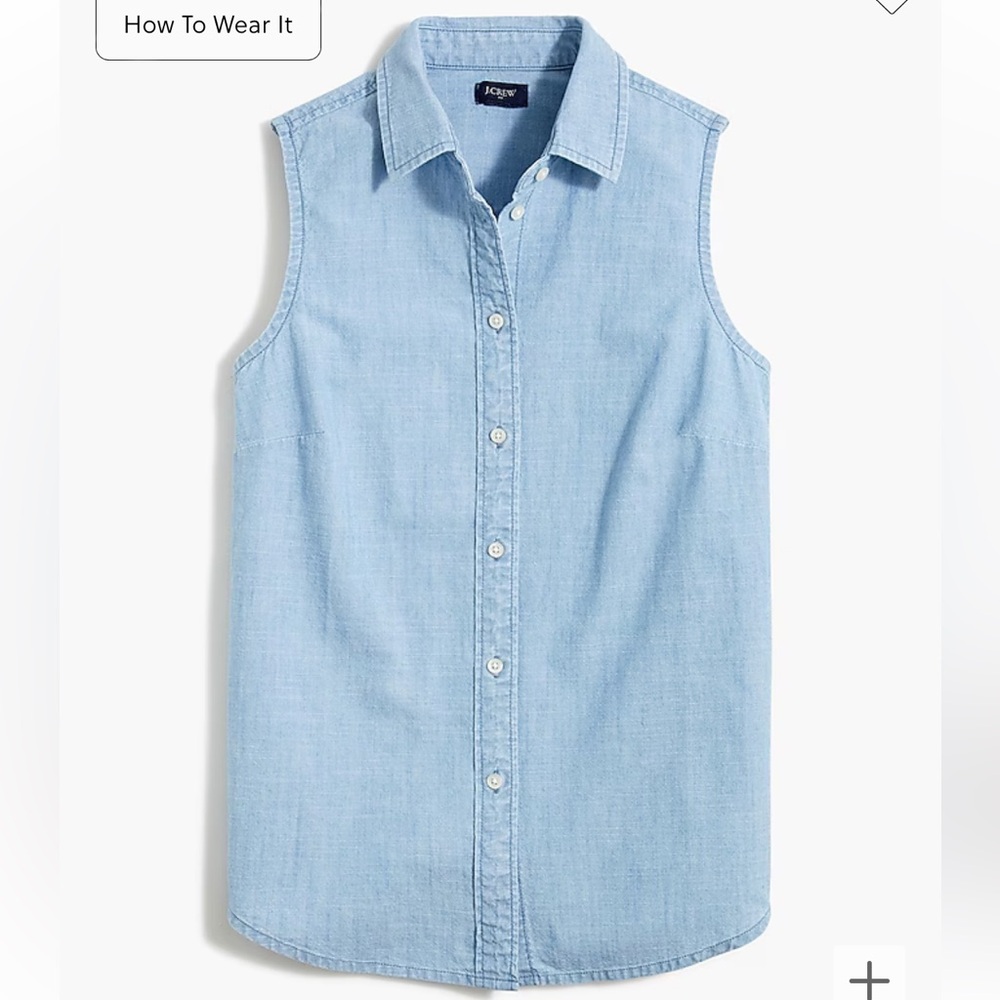 JCrew button down collared tank